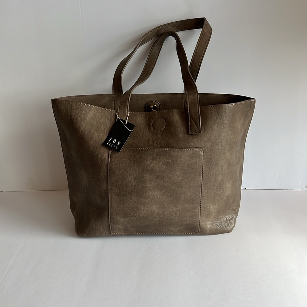 Joy Susan Taupe Oversized Carryall Tote